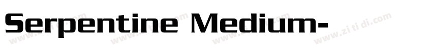 Serpentine Medium字体转换
